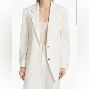 FRAME Grandfather Linen Blend Jacket